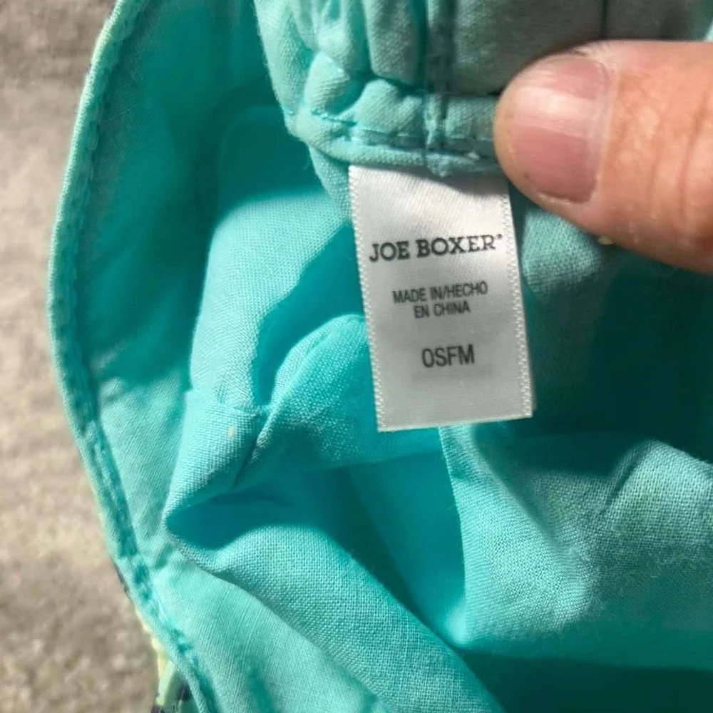 Joe Boxer Newsboy Hat Teal Tropical Palm Tree Print Flat Cap OSFM